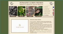 Desktop Screenshot of domaine-gobinfreres.com